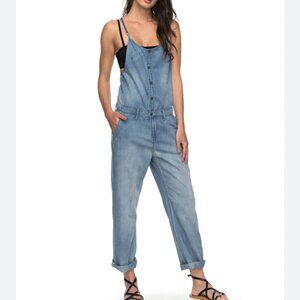 ROXY Light Wash Cozy Lightweight Denim Overalls, Size XS